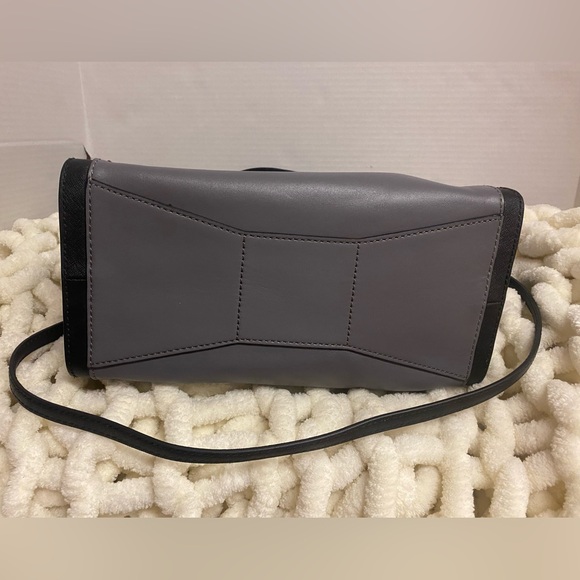 kate spade Gray and Black Sophisticated Leather Bedford Satchel - Picture 4 of 10